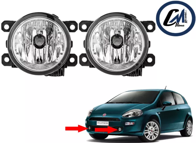 Coppia 2X Faretti Fari Fendinebbia Anteriore Dx Sx Punto, Punto Evo, Panda