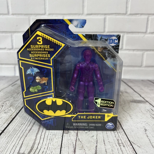 Spin Master THE JOKER Clear Purple Chase Super Rare 4" 2020 Batman New Tech DC