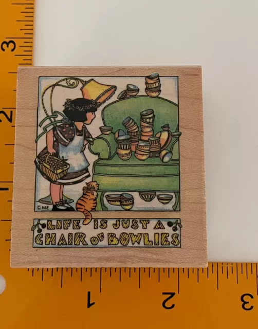 Chair of Bowlies Rubber Stamp by All Night Media - Mary Engelbreit