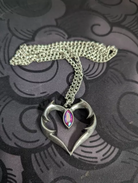 Alchemy England Bat Heart Necklace