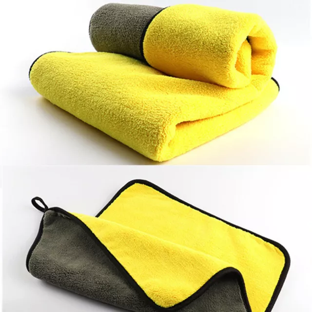 2XCar Care Polishing Wash Towel Plush Microfiber Washing Auto Drying Fiber Cloth