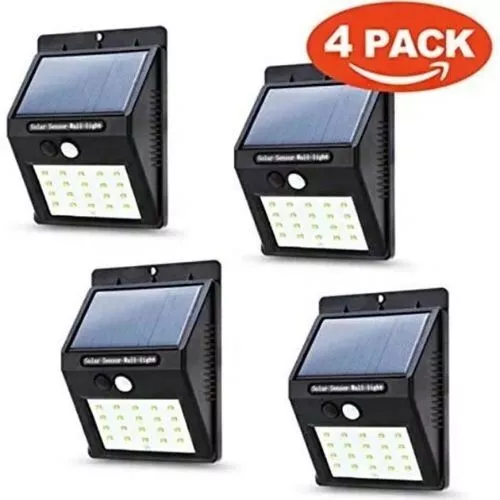 Pack de 4 Lampe Solaire Extérieur Étanche 20 LED Éclairage Détecteur Mouvement