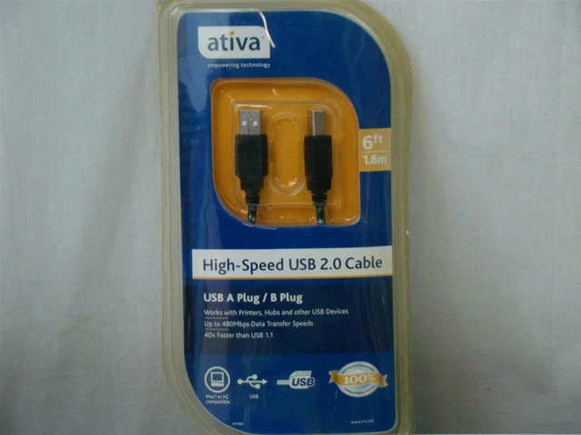 Ativa 1.8m Haute - Vitesse USB 2.0 Câble Prise A/B Prise 212-272
