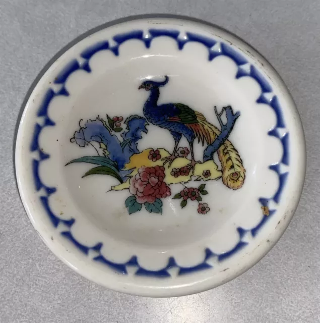 Milwaukee Road Railroad Peacock pattern china dining car Butter pat