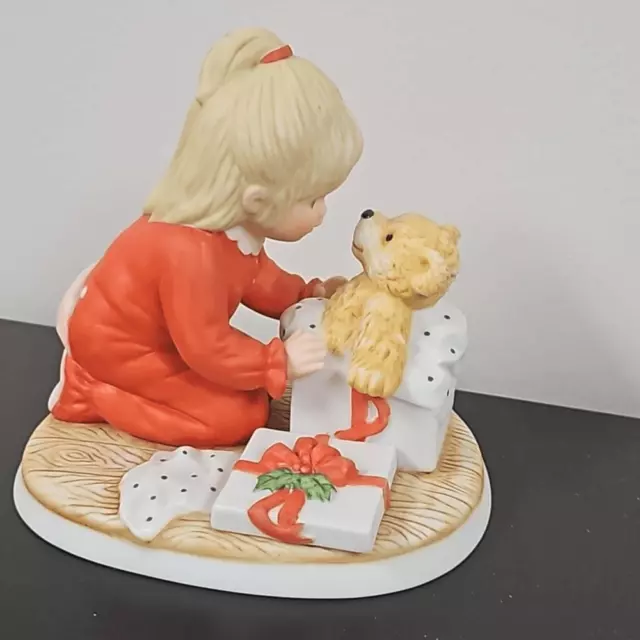 Lenox Y2K 90s Teddy's First Christmas Figurine Collectable Porcelain