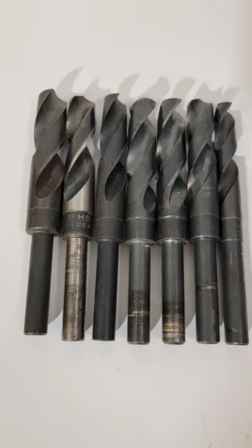 Large HS Drill Bit Tool Shank USA LOT (7) Drill Bits High Speed Quality Tools
