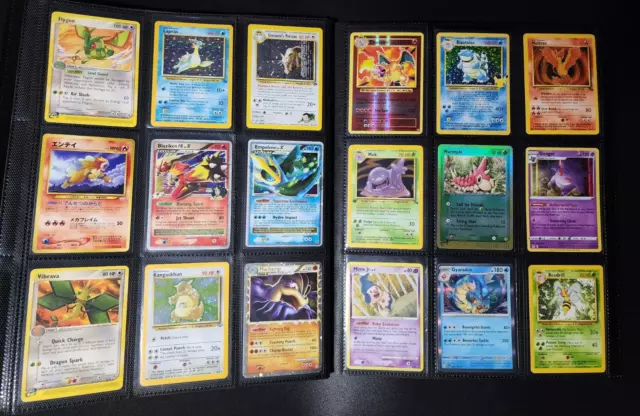 Vintage Pokemon Card Collection Lot Binder Charizard, Persian, Blaziken, Stoise