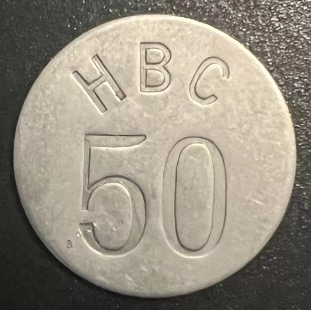 Original Canada Hudson's Bay Fur Trade Token HBC 50 Eastern Arctic