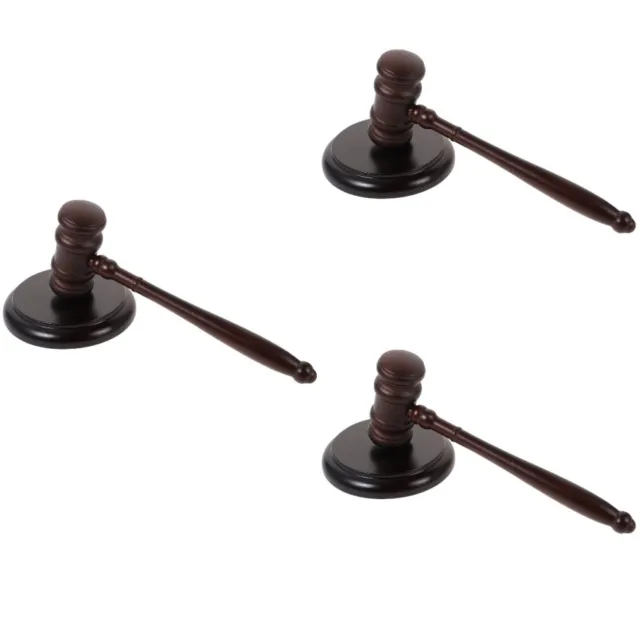 3 PCS Auction Hammer Justice Gravel Kids Judge Gavel Gavels Tool Child