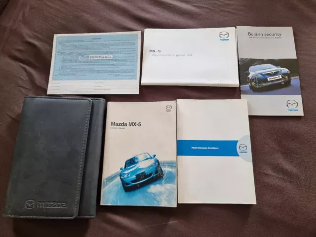 Mazda MX-5 Owners Manual Handbook Wallet 2002 Print 2001-2005