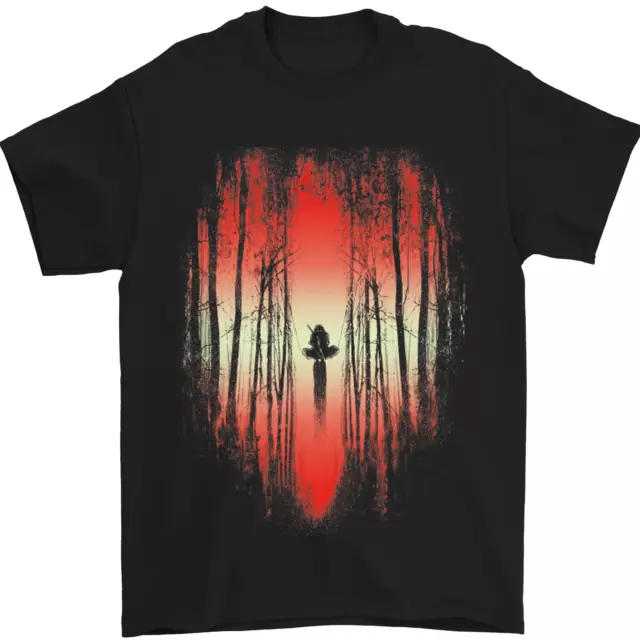 T-shirt da uomo Ninja Landscape arti marziali MMA samurai 100% cotone