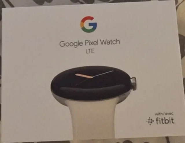 Google Pixel Watch 41mm Polished Silver Stainless Steel Case & Chalk Strap