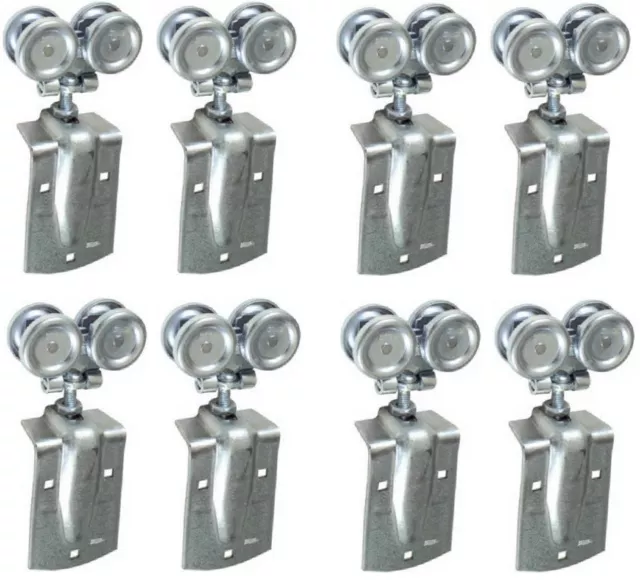 (4) National Mfg N168-815 2 pack Box Rail Barn Door Trolley Hanger Rollers 5040