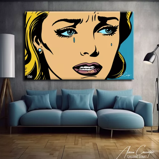 Comic Art Prints Framed, Roy Lichtenstein Pop Art Canvas Print, Pop Culture Art