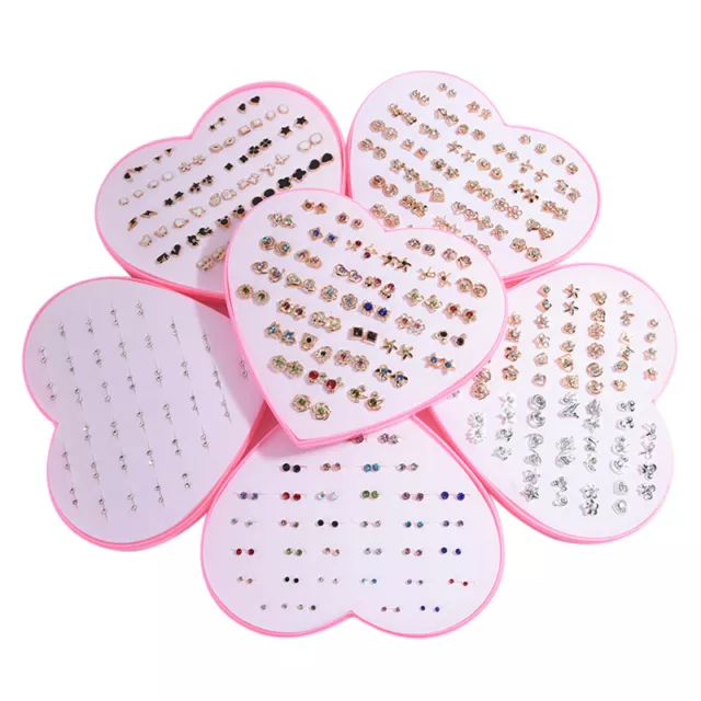 36 Pairs Fashion Women Girls Crystal Diamante Flower Stud Earrings Jewelry Se G1