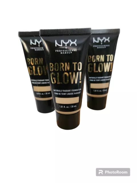 NYX MAKEUP BORN To Glow Naturally Radiant Foundation 1.01 oz Choose Color  $9.49 - PicClick