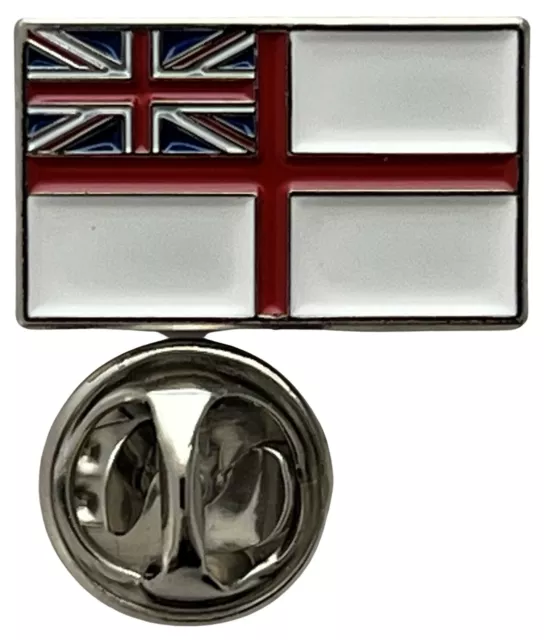 Royal Navy White Ensign Flag Lapel Pin Badge FREE UK Delivery