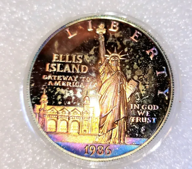 1986-S Proof Ellis Island Statue of Liberty Commemorative Silver Dollar