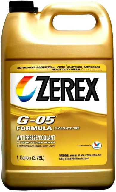 VALVOLINE ZEREX G-05 Antifreeze Coolant 1 gallon Diluted 50/50 $29.98 -  PicClick