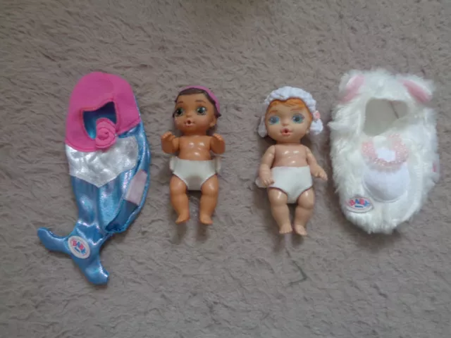 Zapf Creation baby born mini dolls x 2