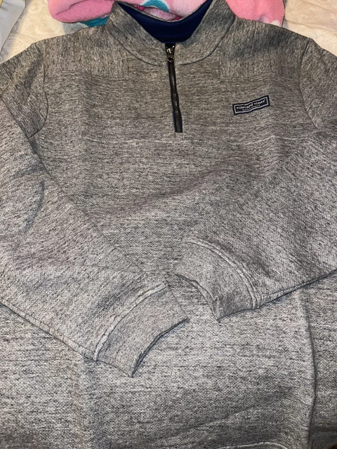 VINEYARD VINES SALTWATER Fleece 1 4 Zip Shep Shirt GRAY XXL NWOT