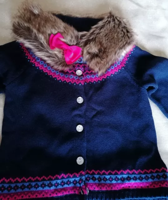 Nula bug girls knit set cardigan and Skirt Size 4-5 year old 3