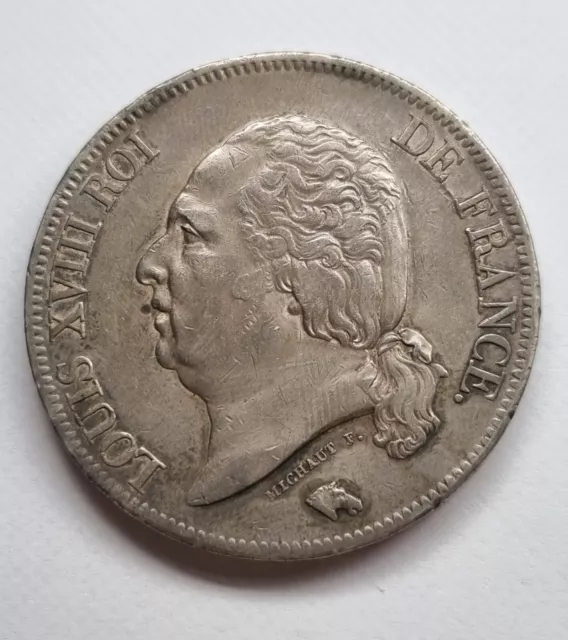 #467 Louis XVIII - 5 francs 1822 A Paris