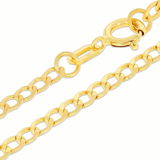 Collier Chaîne Gourmette En Argent 925 Italien 3.5mm - 50.8cm, Style Cubain Diamant Coupé, Fermoir Pince De Homard
