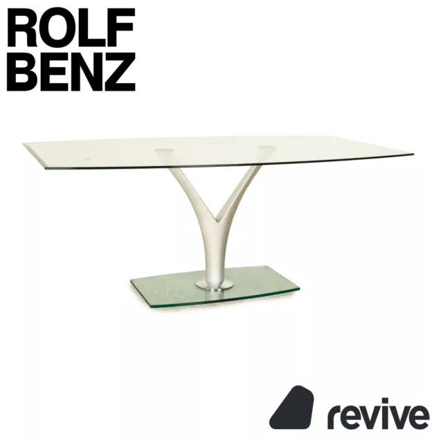 Rolf Benz 1210 Glas Dining Table Silver