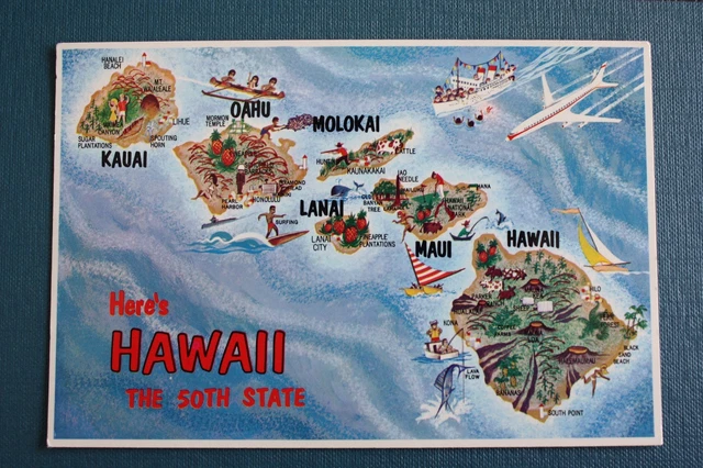 HAWAII CARTOGRAPH MAP Of The Chain Of Islands in the Pacific Ocean ...