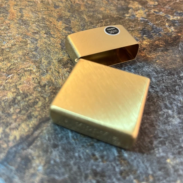 Genuine Zippo Herringbone Sweep Brass windproof Lighter CASE ONLY No Insert/Box