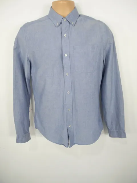 Camicia Oxford Blu Next Taglia Uk Xs Xsmall Abbottonata Vestibilità Regolare Maniche Lunghe