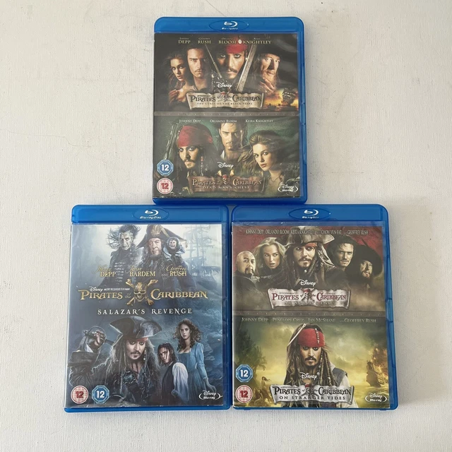 PIRATES OF THE Caribbean Collection 1-5 Blu Ray DVD Johnny Depp EUR 11 ...