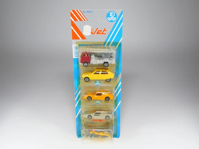 Coffret Mini-Jet NOREV 5 Voitures – Fiat 131, Talbot, Renault 18 – échelle 1/64