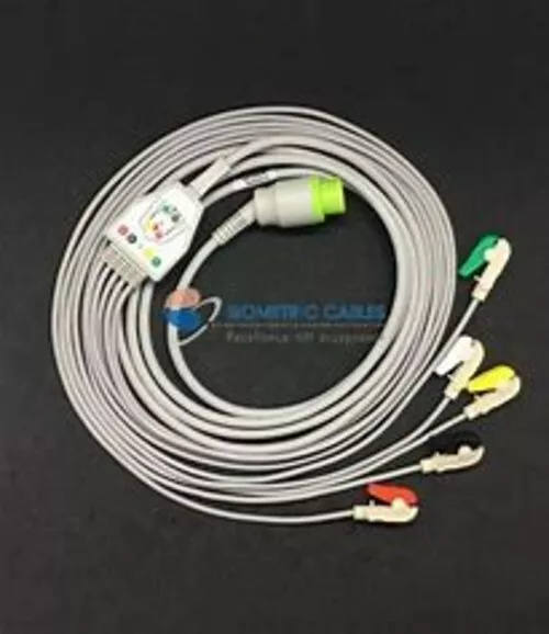 5 Kabel Schiller Ecg Monitoring Kabel (Clip) Kompatibel Mit Elite Neu