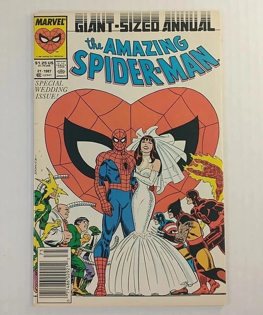 Amazing Spider-Man # 21 Giant Sized Annual Newsstand 1987 Marvel Comics Wedding