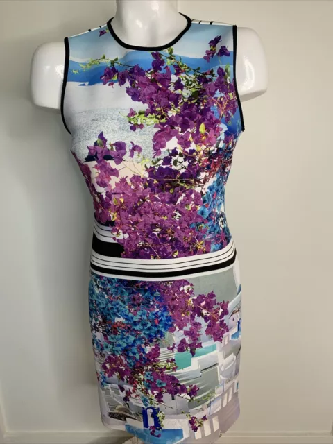 Clover Canyon Womens Sz M Floral Print Unlined Pencil Dress Polyester Spandex