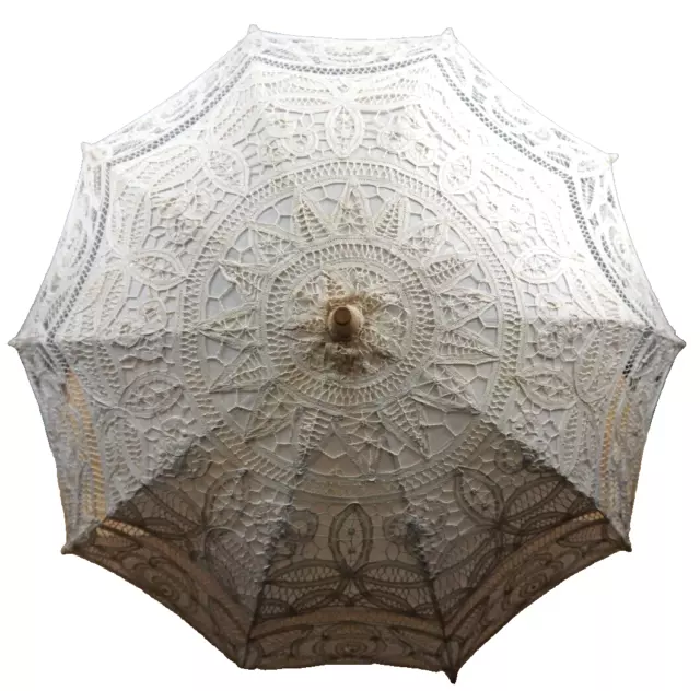 Lace Umbrella Ecru Parasol Sun Umbrellas Party Bridal Photo Prop Wedding Summer