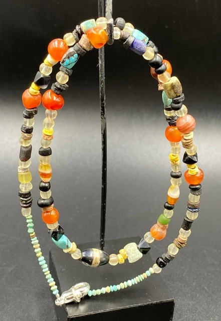 Ancient Roman Greek Sasanian Himalayan Antiquity Glass Turquoise Agate Old Beads