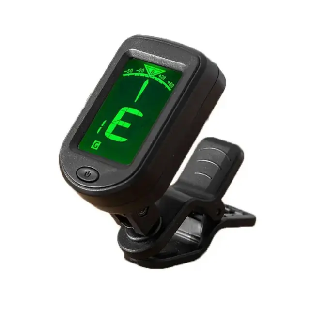 Electric Clip-On LCD Digital Tuner for Guitar, Bass, Violin, Ukulele, Fast