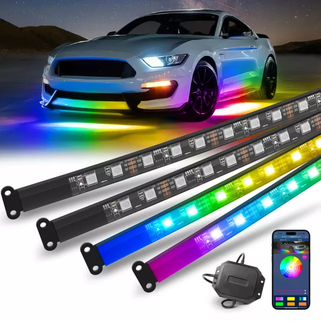 MICTUNING N3 Car Underglow Light Strip Kit Lighting Underbody Multicolor Neon 2