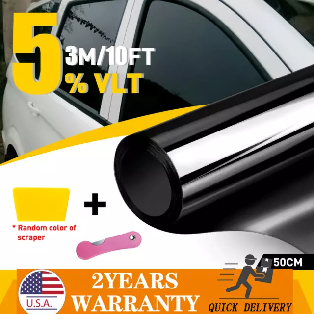 10ft Uncut Roll Window Tint Film 5% VLT 20" x 10'ft Feet Car Home Office Glass U