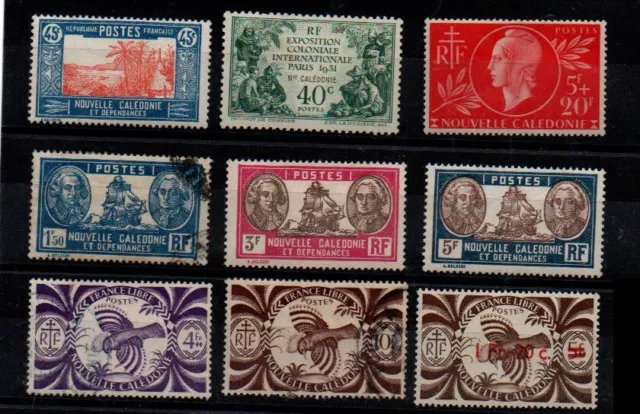 lot de timbres des anciennes colonies françaises nouvelle Caledonie