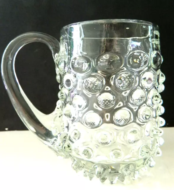 alter Glas Bierkrug Noppenglas Warzenglas mit Abriß