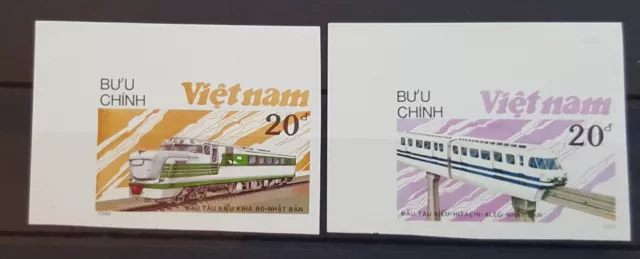 Viet Nam 1988 Trains Imperf Inc Mini Sheet Superb Unmounted Mint As Picture.(A2) 3