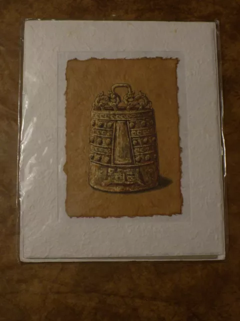 Chinese Ancient Bronze Bell Art Print Picture Unframed