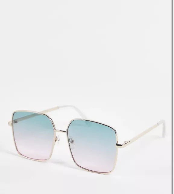 SUNGLASSES WOMEN ASOS DESIGN oversized 70s sunglasses in metal frame