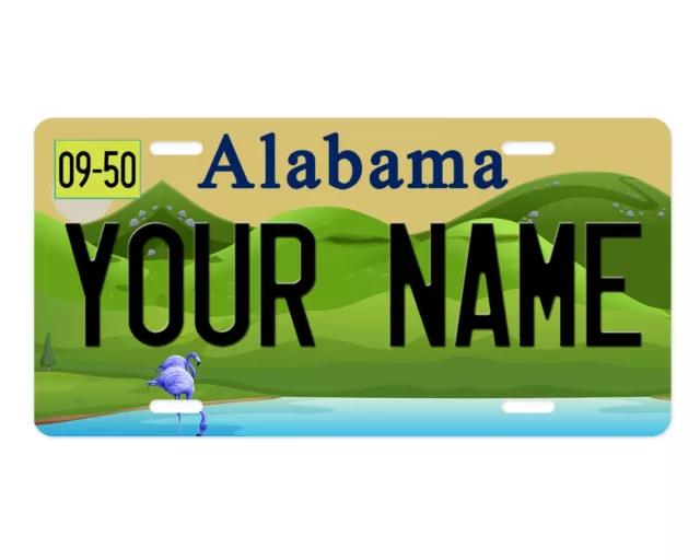 Personalized Custom Name (All 52) States Car Bike Vehicle License Plate Auto Tag