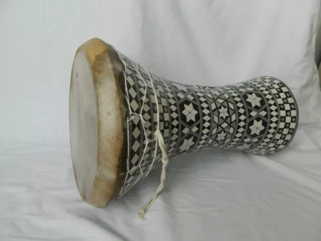 Egyptian Mother of Pearl Wooden Drum-Tabla-Doumbeck 8.5" Head 17" High Sale!!! 2