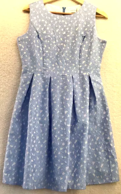 Mama Clothing Blue Maternity Fully Lined Breast  Feeding Zips Dress Size 10 NWT